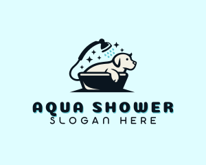 Dog Shower Pet Grooming logo design