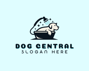 Dog Shower Pet Grooming logo design