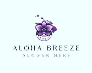 Hawaiian Orchid Flower logo design