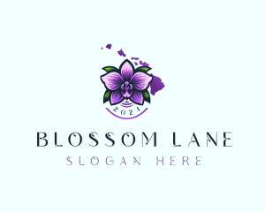 Hawaiian Orchid Flower logo design