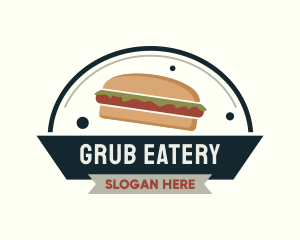 Sandwich Diner Badge logo design