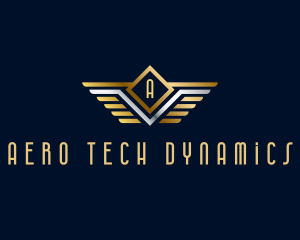 Aeronautics Golden Wings logo design