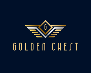 Aeronautics Golden Wings logo design