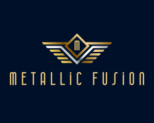 Aeronautics Golden Wings logo design