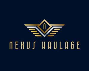 Aeronautics Golden Wings logo design