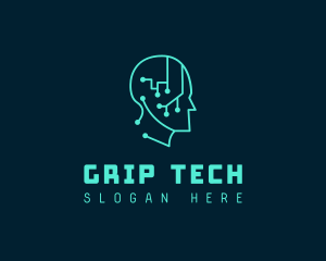 Artificial Intelligence Tech logo design