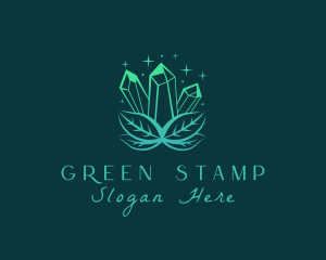 Green Gradient Crystal logo design