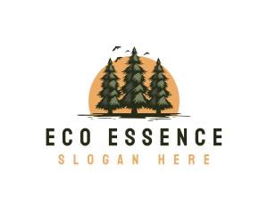 Eco Pine Tree  logo design