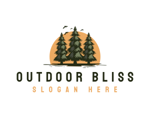 Eco Pine Tree  logo design