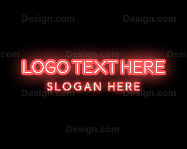 Light Neon Text Logo