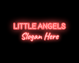 Red Light Neon Text logo