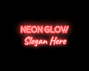 Red Light Neon Text logo