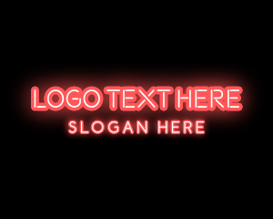 Light Neon Text logo design