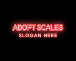 Light Neon Text logo design