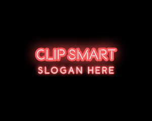 Light Neon Text logo design