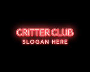 Light Neon Text logo design