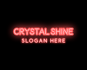 Light Neon Text logo design