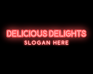 Light Neon Text logo design