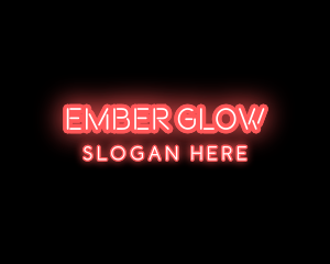 Light Neon Text logo design