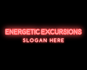 Light Neon Text logo design