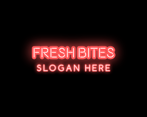 Light Neon Text logo design