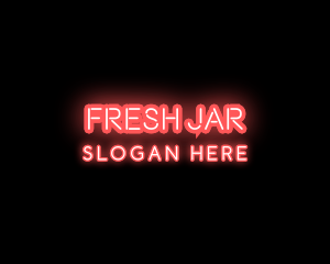 Light Neon Text logo design