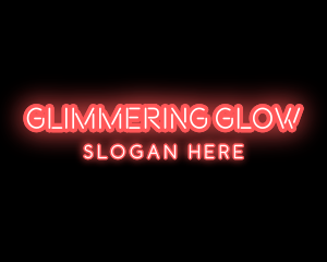 Light Neon Text logo design