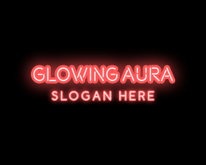 Light Neon Text logo design