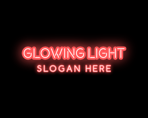 Light Neon Text logo design