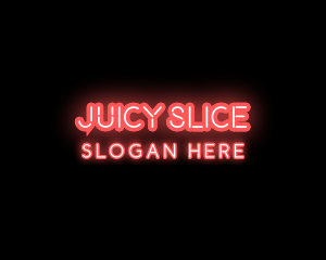 Light Neon Text logo design