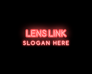 Light Neon Text logo design