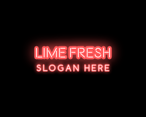 Light Neon Text logo design