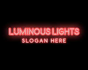 Light Neon Text logo design