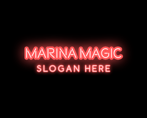 Light Neon Text logo design