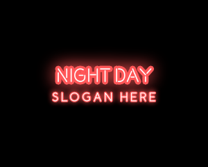 Light Neon Text logo design