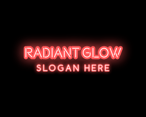 Light Neon Text logo design