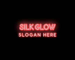 Light Neon Text logo design