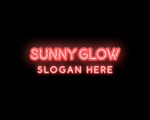 Light Neon Text logo design