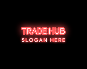 Light Neon Text logo design