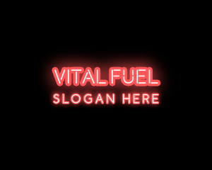 Light Neon Text logo design