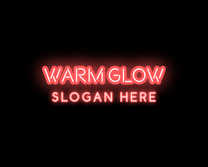 Light Neon Text logo design