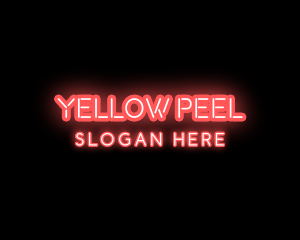 Light Neon Text logo design