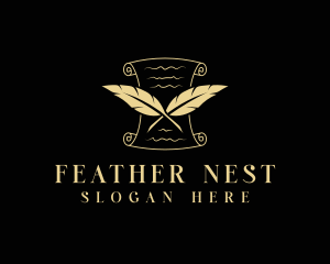 Feather Legal Document logo design