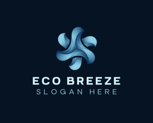 Wind Breeze Turbine logo design