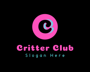 Fun Pink Circle Boutique logo design