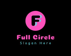 Fun Pink Circle Boutique logo design