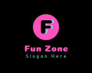 Fun Pink Circle Boutique logo design