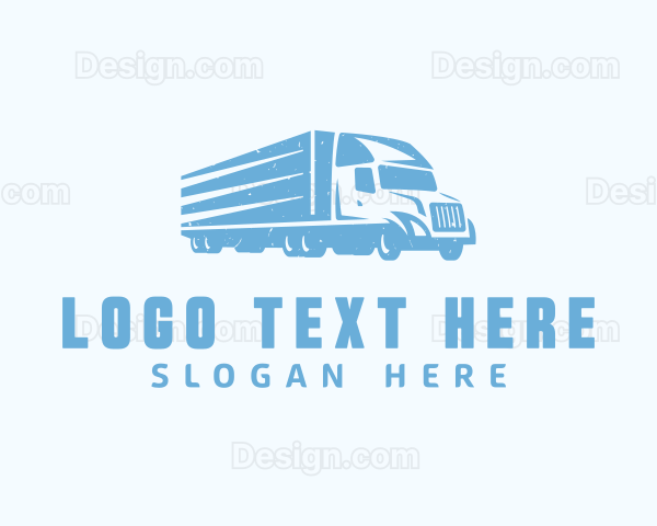 Blue Freight Trucking Logo