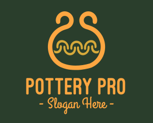 Orange Vase Pottery logo design