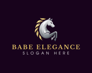 Stallion Elegant Horse logo design